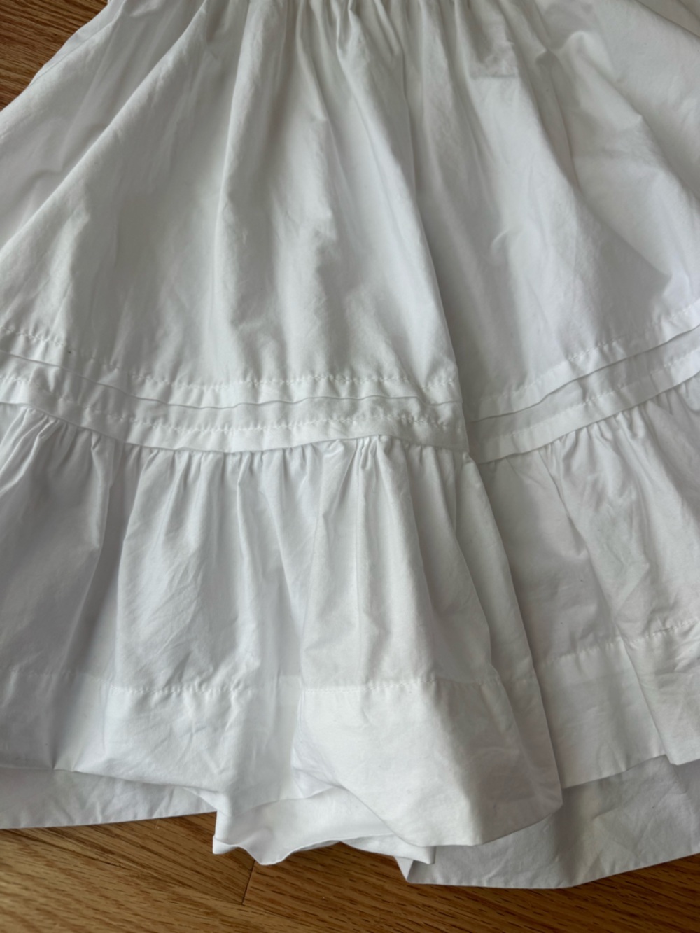 Anthropologie The Somerset Strapless Mini Dress White Size Large Smocked Cotton - Picture 5 of 7